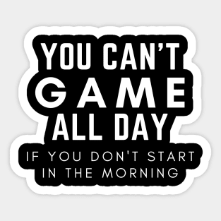 Game All Day cool gamer Sticker